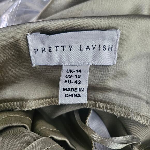 Pretty Lavish Light Green Silky One Shoulder Bridesmaid Dress - Picture 11 of 13